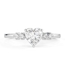 Heart Cut Diamond 5 Stone Unique Birthday Gift Ring for Women