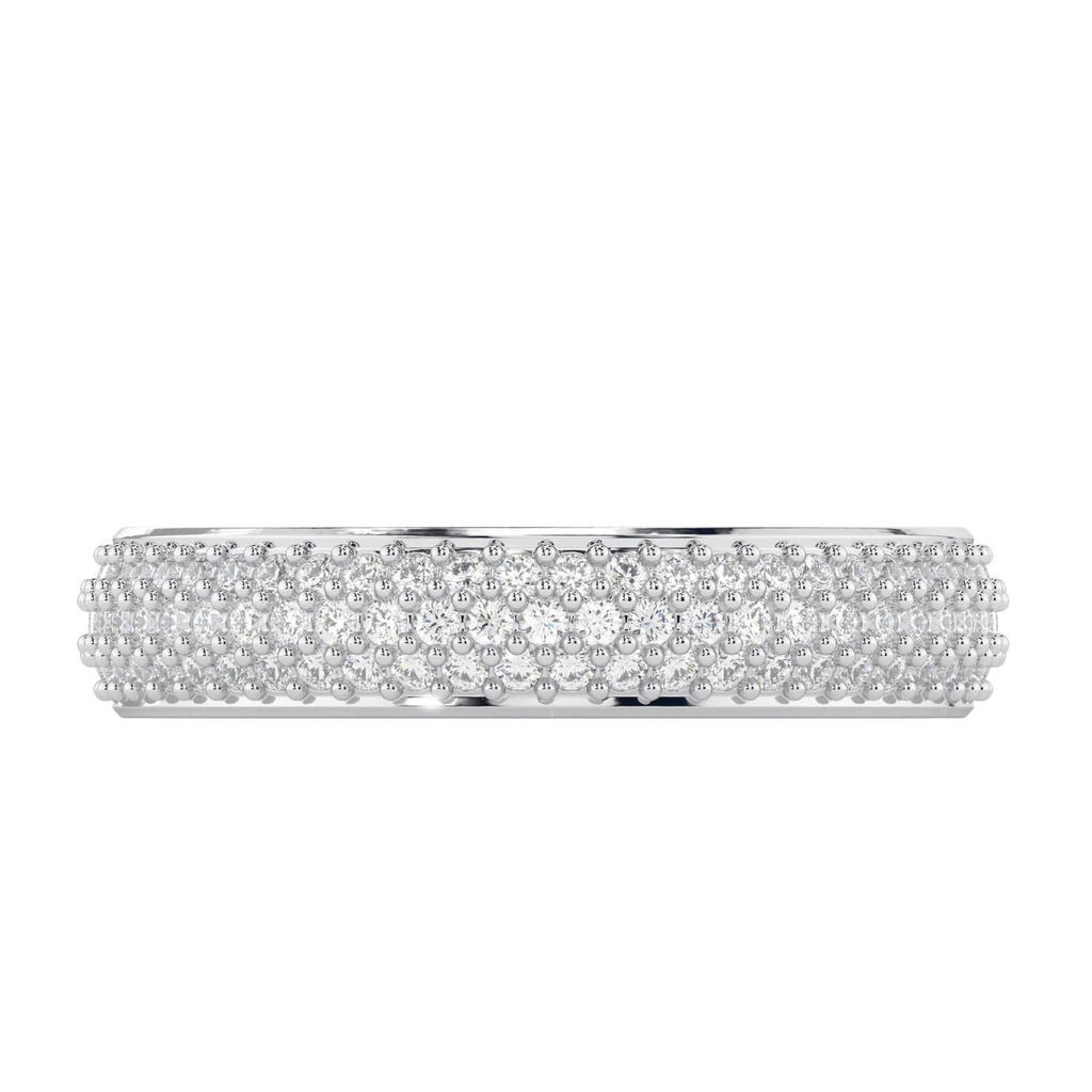 Round Cut Diamond Full Eternity Wedding Band for Women