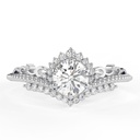 Round Cut Diamond Unique Engagement Ring for Women