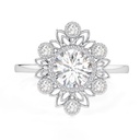 Round Cut Diamond Halo Style Anniversary Ring for Women