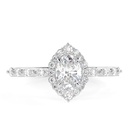 Oval Cut Diamond Halo With Accents Engagement Ring for Women