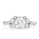Round Cut Diamond Unique Style Engagement Ring for Women
