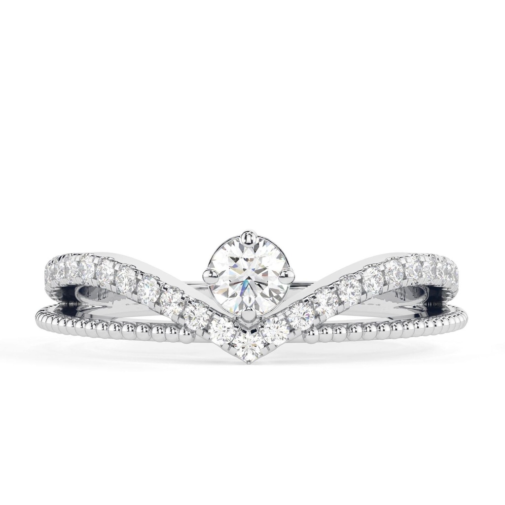 Round Cut Diamond Unique Style Anniversary Ring for Women