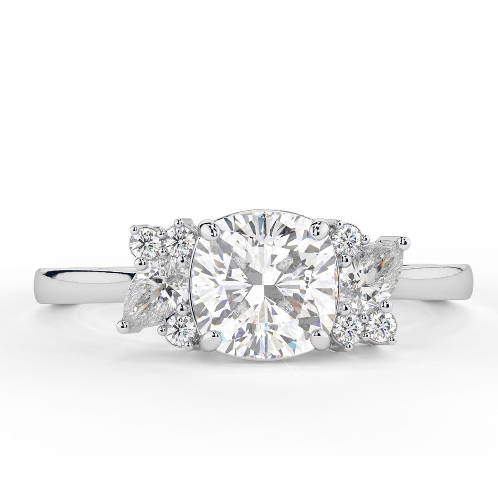Cushion Cut Diamond Unique Style Anniversary Ring for Women