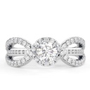 Round Cut Diamond Twisted Style Anniversary Ring for Women