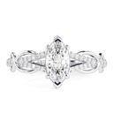 Marquise Cut Diamond Split Shank Anniversary Ring for Women