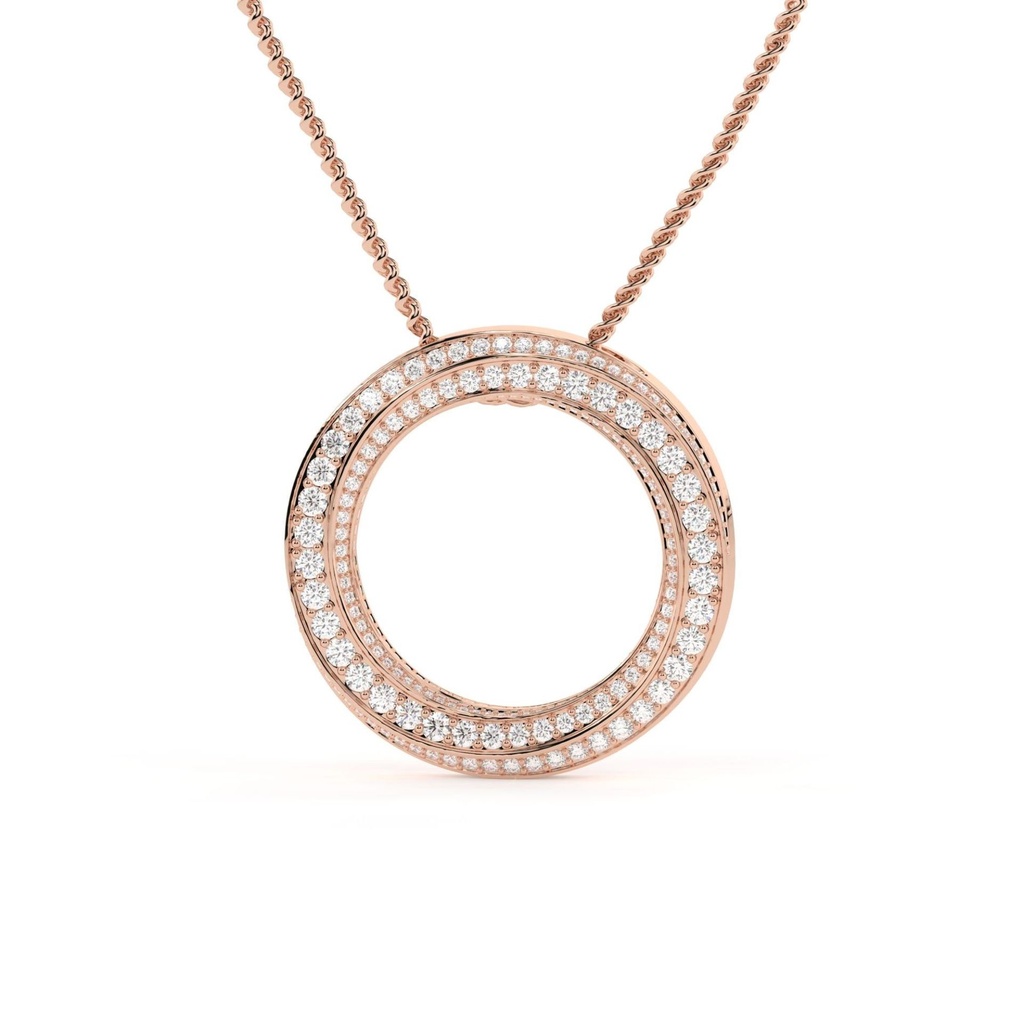 Round Cut Diamond Unique pendant For Women