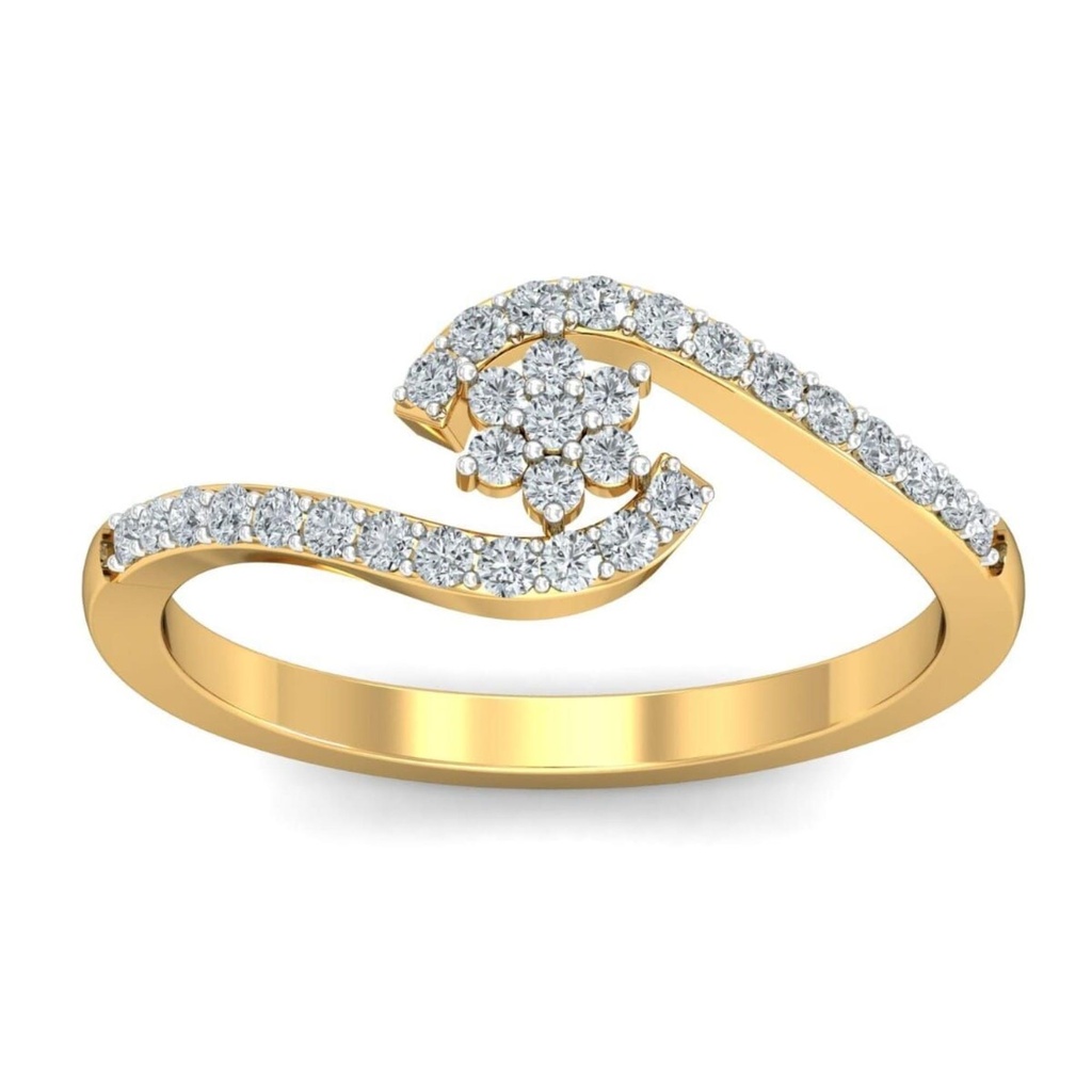 Round Cut Diamond Unique Style Anniversary ng for Women