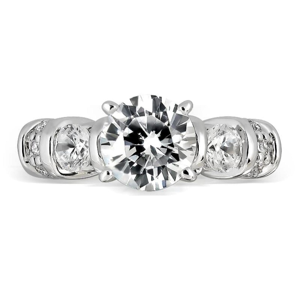 Round Cut Diamond Unique Style Engagement Ring for Women