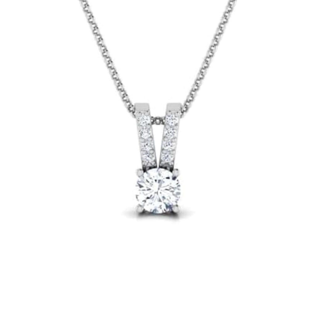 Round Cut Diamond Unique Pendant For Women