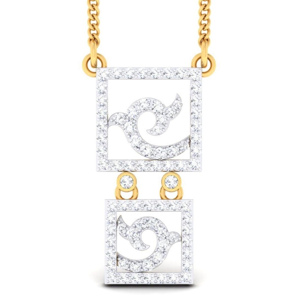 Round Cut Diamond Unique Style Pendant For Women