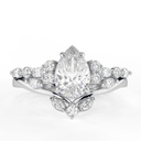 Pear Cut Diamond Unique Style Bridal Set Ring for Women