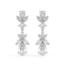 Pear Cut Diamond Unique Style Big Drop Dangle Earrings For Women 