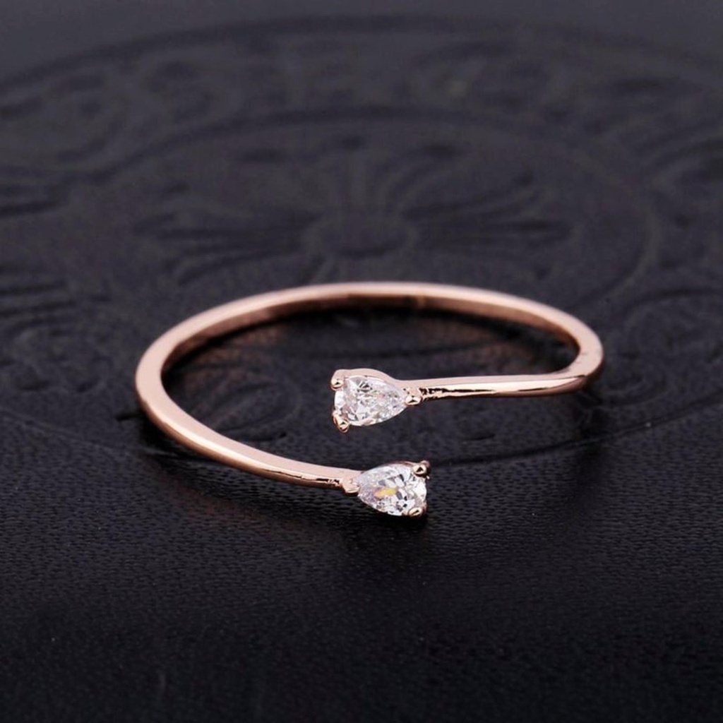 Pear Cut Diamond Unique Toi Et Moi Birthday Gift Ring for Women