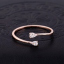 Pear Cut Diamond Unique Toi Et Moi Birthday Gift Ring for Women
