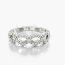 Round Cut Diamond Unique Half Eternity Wedding Band For Women