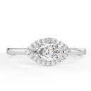 1.50 CT Marquise cut Diamond Halo Engagement Ring for Women
