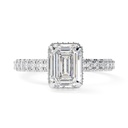 1.50CT Emerald Cut Ring, Colorless  diamond Engagement Ring ,  solitaire engagement ring, Promise Ring