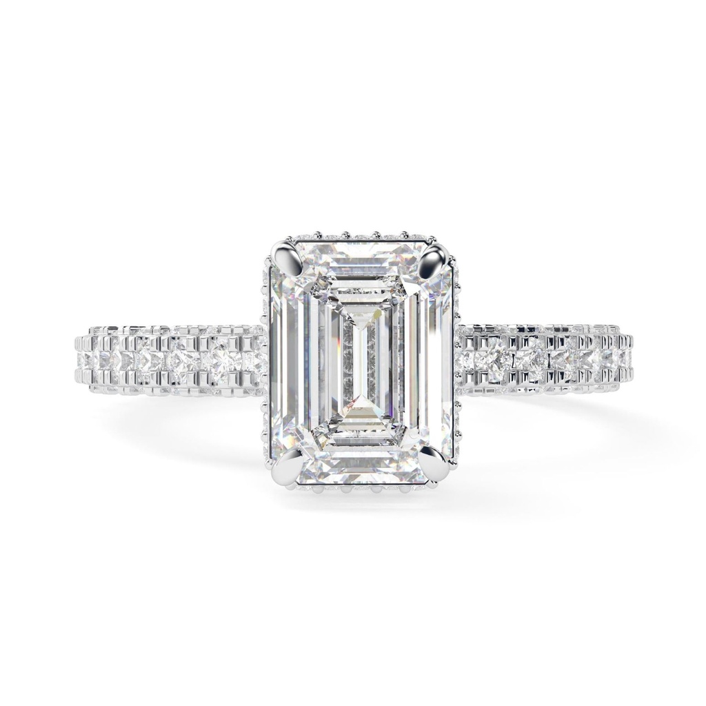 2.00CT Emerald Cut Ring, Colorless  diamond Engagement Ring ,  solitaire engagement ring, Promise Ring