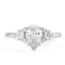 2.00CT Pear Cut Diamond Cluster 7 Stone Engagement Ring for Women