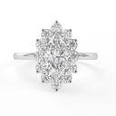  2.00CT Bridal Ring Marquise Halo style 14K White Gold Lab Grown Diamond Engagement Ring - Yali model