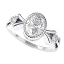 2.00CT Oval Diamond 3 stone Engagement Ring for Her