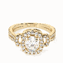 1.50CT Oval Diamond Halo Style Unique Engagement Ring for Women