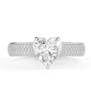 1.50CT Heart Shape Lab Grown Diamond Engagement Ring  Diamond Hidden Halo/Pave Wedding Ring Heart Diamond Ring 