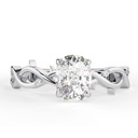   1.50CT Elongated Cushion Cut Colorless Engagement Ring, Twisted Band, Wedding Ring, Anniversary Gift, Handmade Ring for Women, Claw Prongs