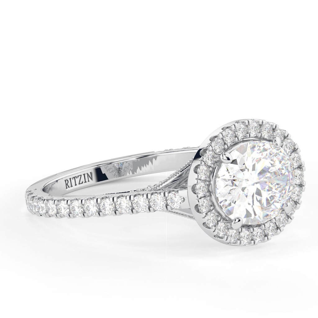 1.00CTOval Cut Diamond Hidden Halo Engagement Ring for Women