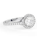 1.00CTOval Cut Diamond Hidden Halo Engagement Ring for Women