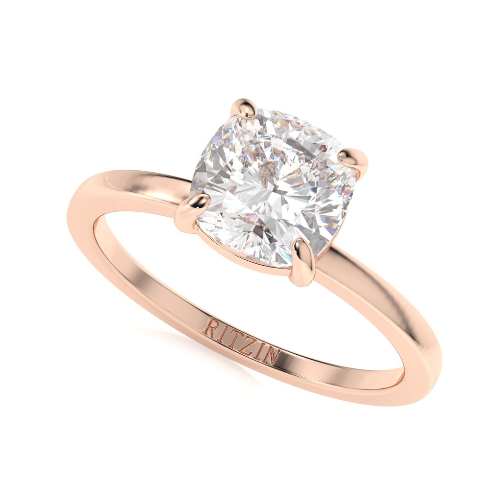 Cushion Cut Diamond Solitaire Engagement Ring for Women