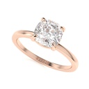 Cushion Cut Diamond Solitaire Engagement Ring for Women