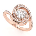 Round Cut Diamond Twisted Style Engagement Ring for Women