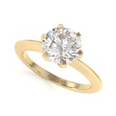 Round Cut Diamond Solitaire Engagement Promise Ring For Her