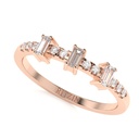 Round And Baguette Cut Diamond Eternity Wedding Band For Women