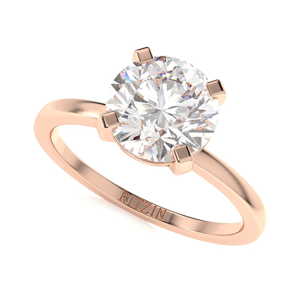 Round Cut Diamond Solitaire Engagement Ring for Women