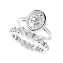 Oval Cut Diamon Diamond Unique Bridal Set Wedding Ring for Women