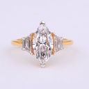 2.90 CT Marquise & Trapezoid Diamond Solitaire Ring For Women
