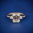 Emerald cut Diamond Unique Style Engagement Ring for Women