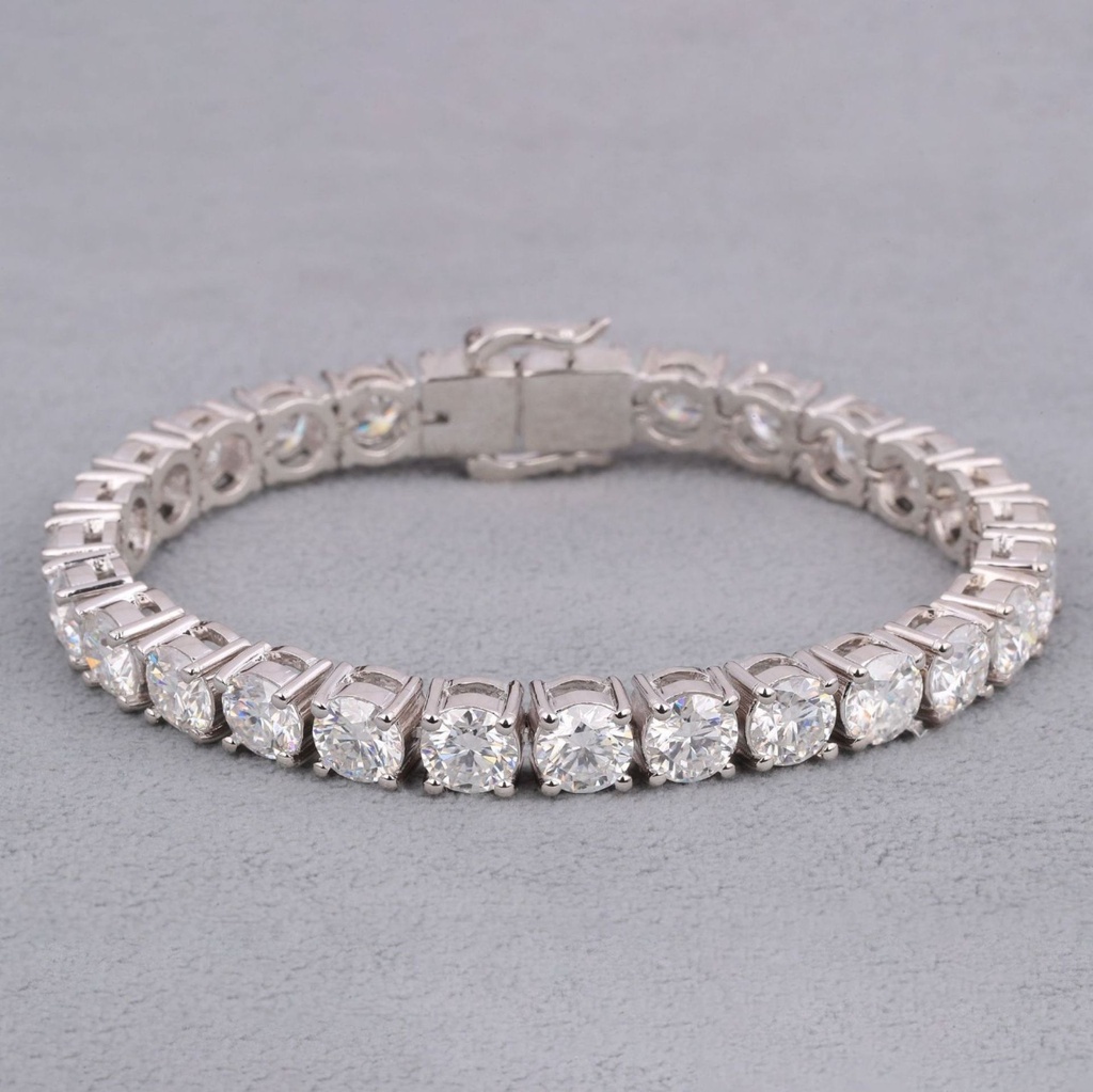 Round Cut Diamond Tennis Bracelet For Women Excellent 