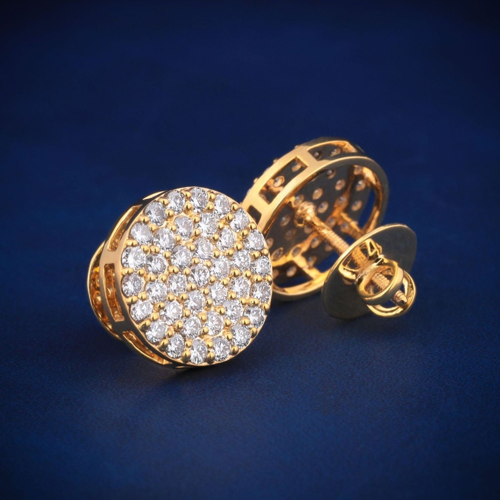Simple yet elegant hip hop diamond earring for men women