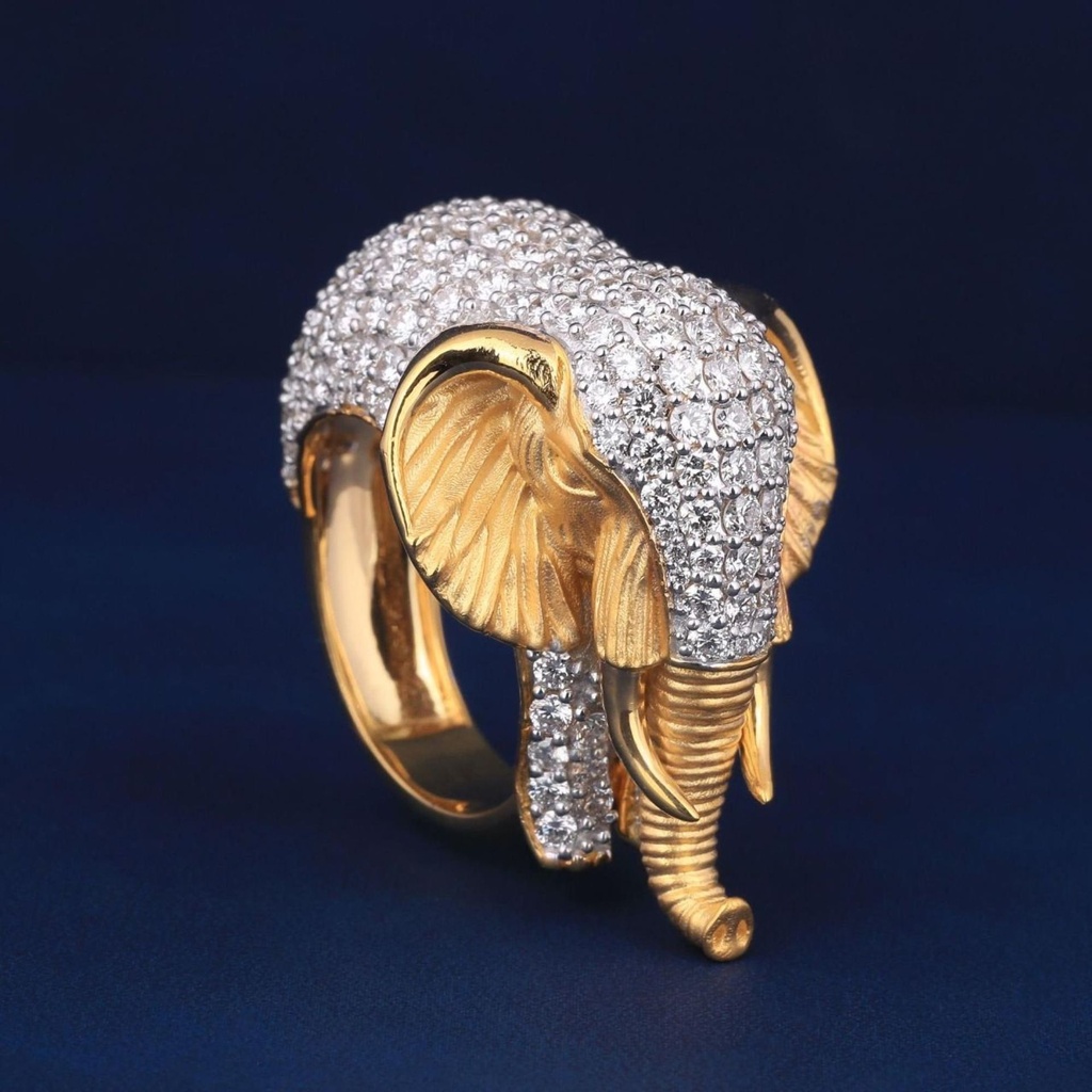 Round Cut Diamond Hip hop Ring for Men Hip hop Jewelry Unique Style Heavy Design