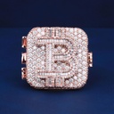 Custom bitcoin logo real diamond hip hop rings