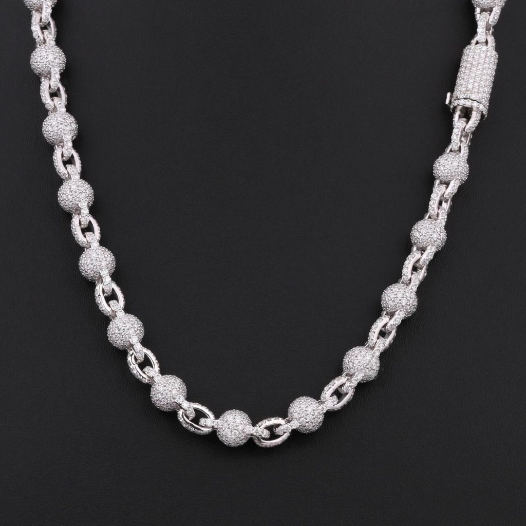 22 inch 8 mm classic hip hop stylish hip hop unisex diamond chain enhanced VVS clarity