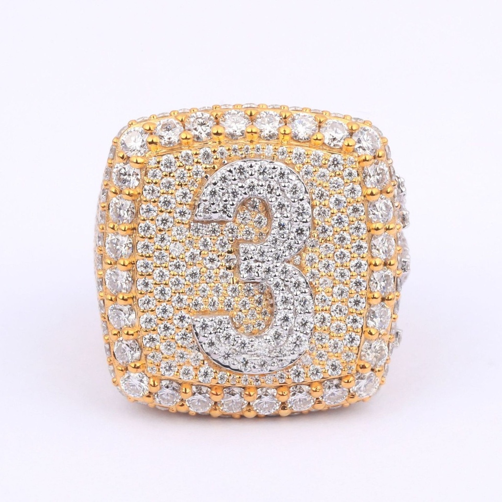 Customized hip hop moissanite rings for men