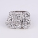 Custom made numeric count hip hop engraved brilliant round diamonds iced out for men