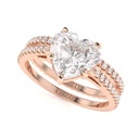 1.50ctHeart Cut Colorless Diamond Unique Style Bridal set  For Her