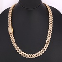 22 inch 12 mm custom made yellow diamond cuban chain for men 