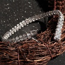 14 KT lab grown oval cut diamond tennis bracelet for 